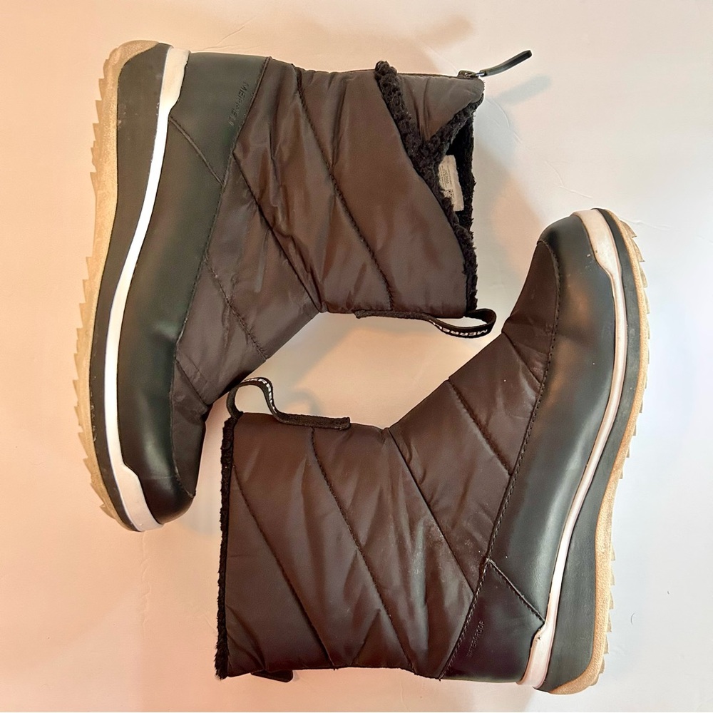Merrell Snowcreek Mid Zip Cozy Polar Waterproof Winter Boots Black Womens 10 - Picture 8 of 14